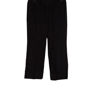 Ann Taylor Loft Ann Ladies Size 2 Stripes Capri Black & White Pants